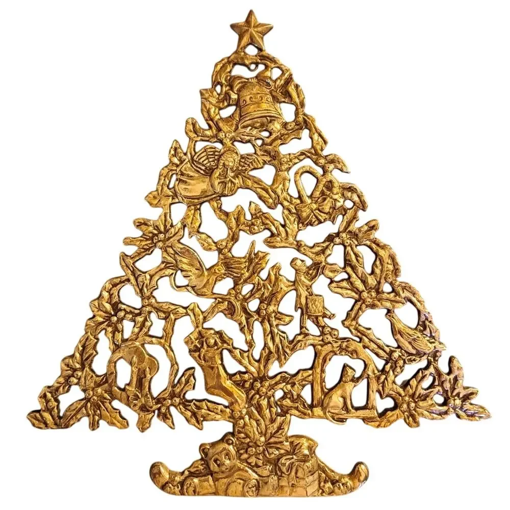 Christmas Tree Hanging Trivet Metal Holiday Decor